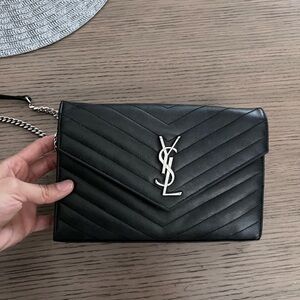 Selling my Authentic Black YSL Monogram Purse.